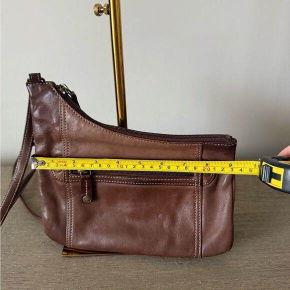 Fossil Crossbody Travel Wallet Bag in Brown Leather - Picture 10 of 10